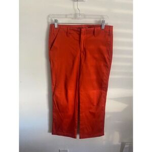 Rampage Vintage Dark Orange Flat Front Stretchy Cropped Pants